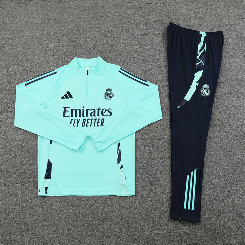 Real Madrid Tracksuit-Light Blue and Black