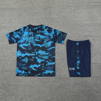 Napoli Shorts Set-Blue and Black