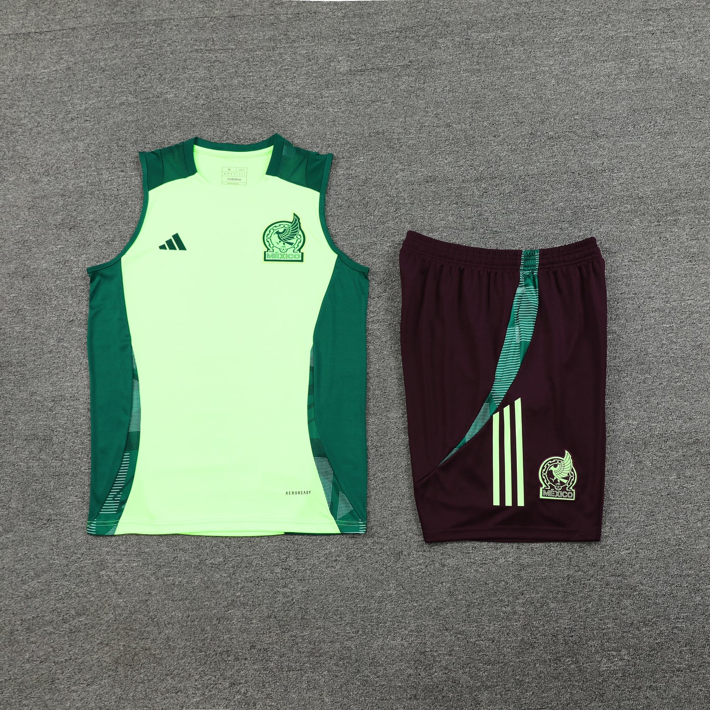 Mexico Vest Set-Green and Brown