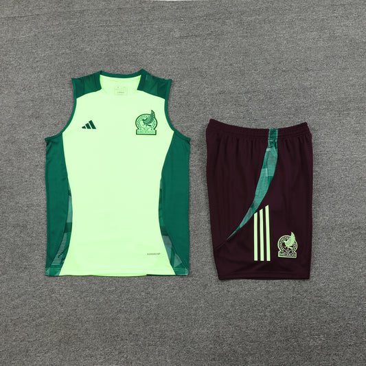 Mexico Vest Set-Green and Dark Brown