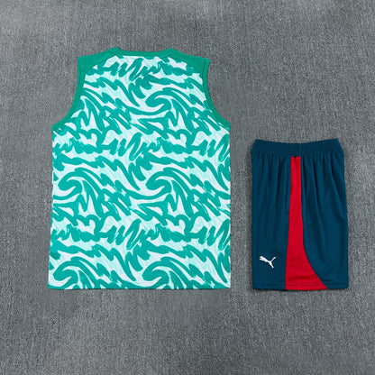 Portugal Vest Set-Green and Navy Blue