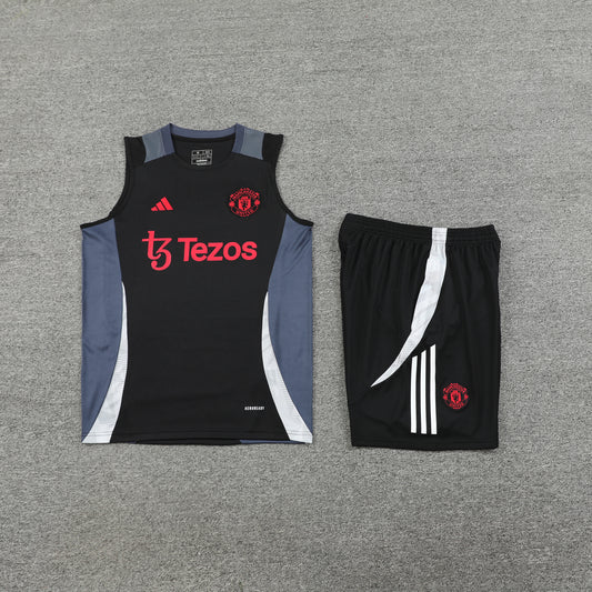 Manchester United Vest Set-Black and Grey