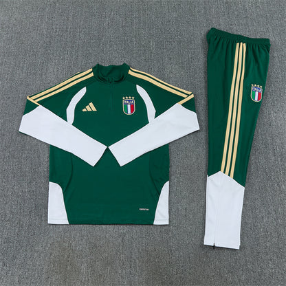 Italy Tracksuit-Dark Green and White