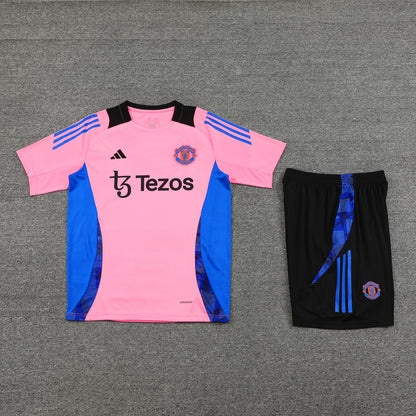 Manchester United Shorts Set-Pink and Black