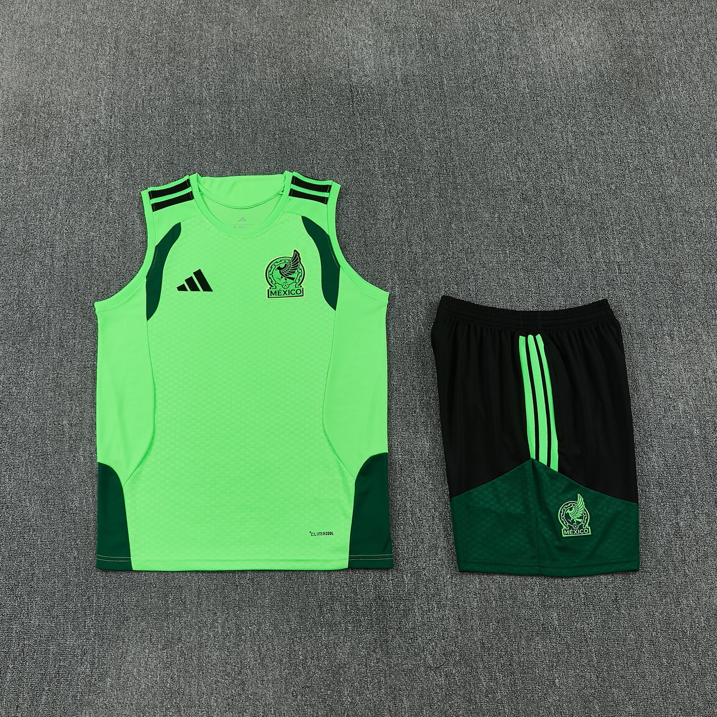 Mexico Vest Set-Green and Black