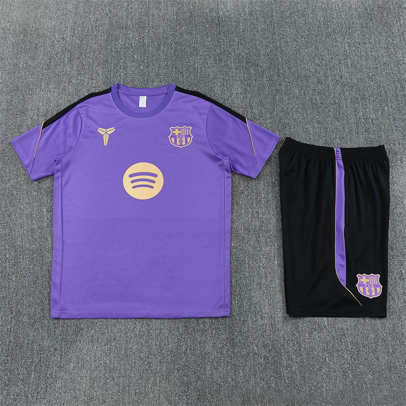 Barcelona Shorts Set-Purple and Black
