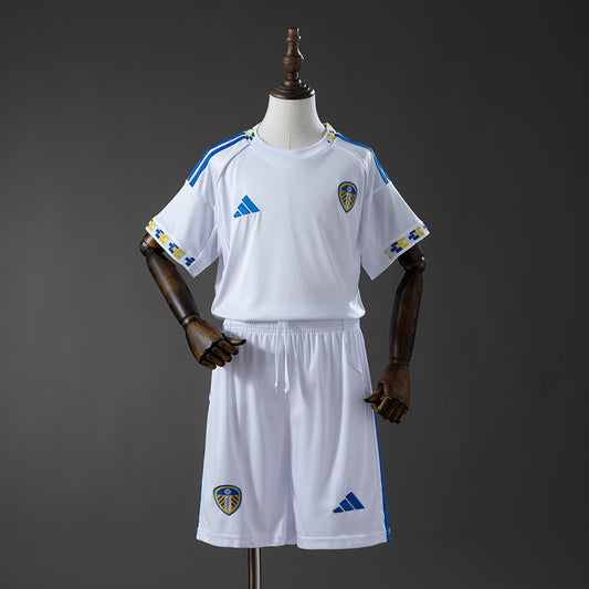 Leeds United 25/26 Home Kids Kit Jersey