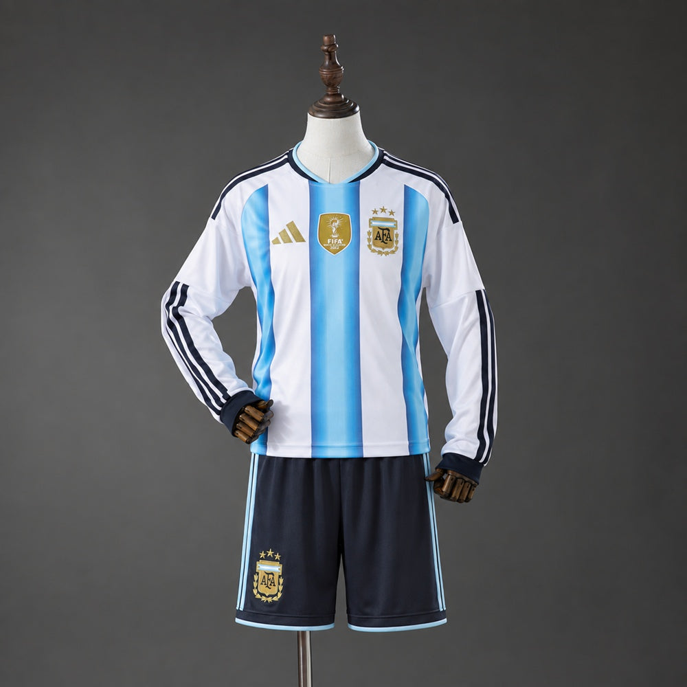 Argentina 2026 Home Long-Sleeve Kids Kit