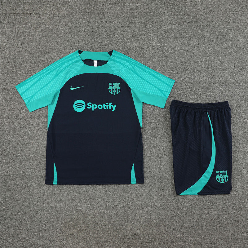 Barcelona Shorts Set-Black and Blue