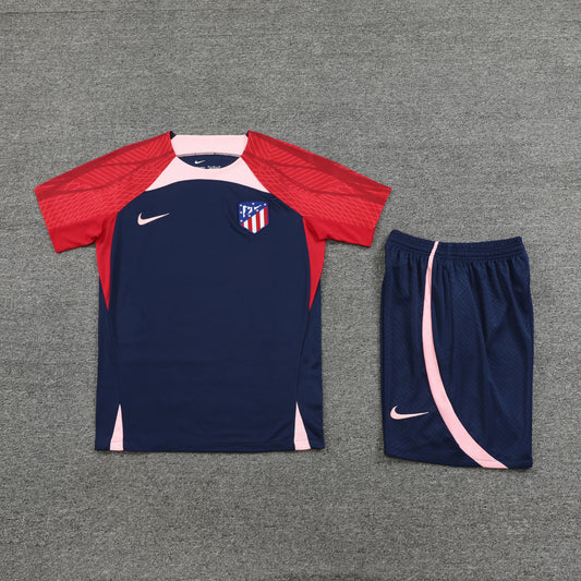 Atletico Madrid Shorts Set-Navy Blue and Red