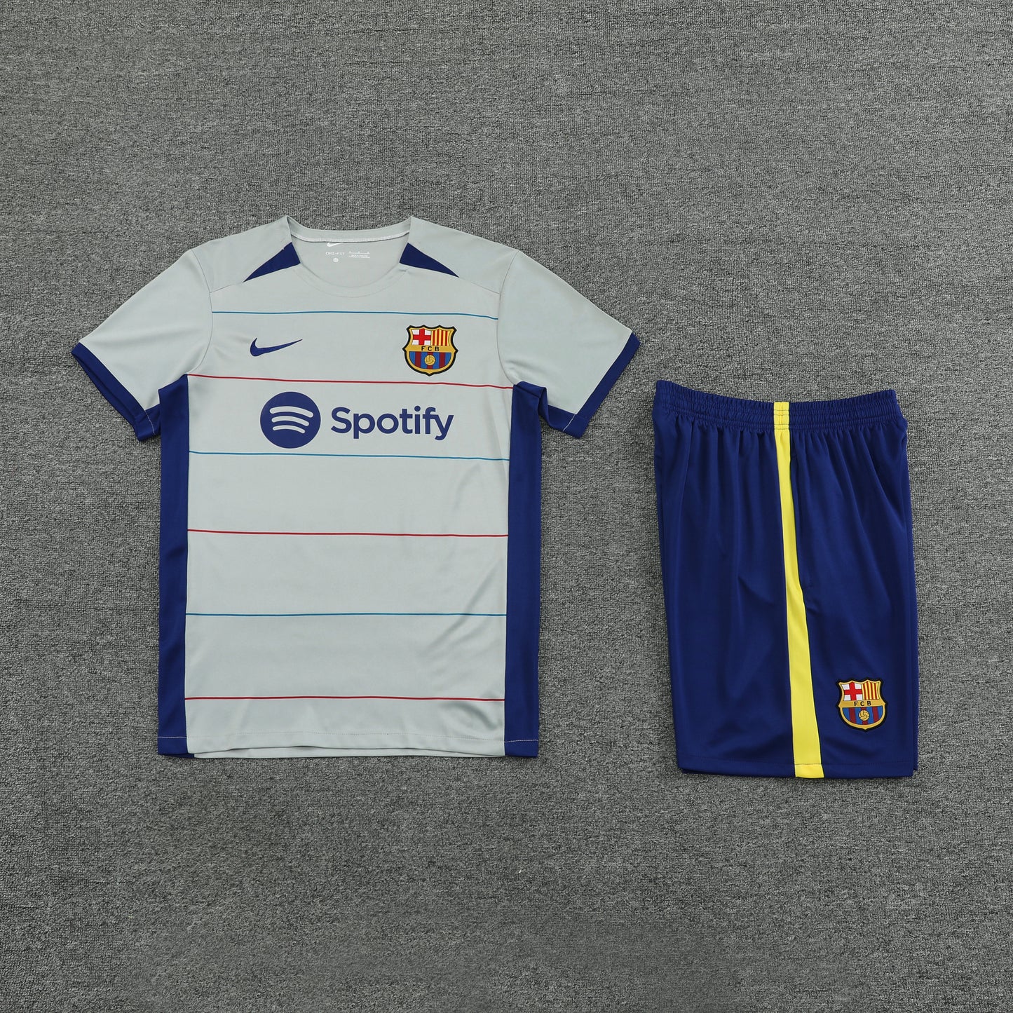 Barcelona Shorts Set-Grey and Navy Blue