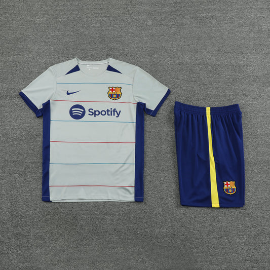 Barcelona Shorts Set-Grey and Navy Blue