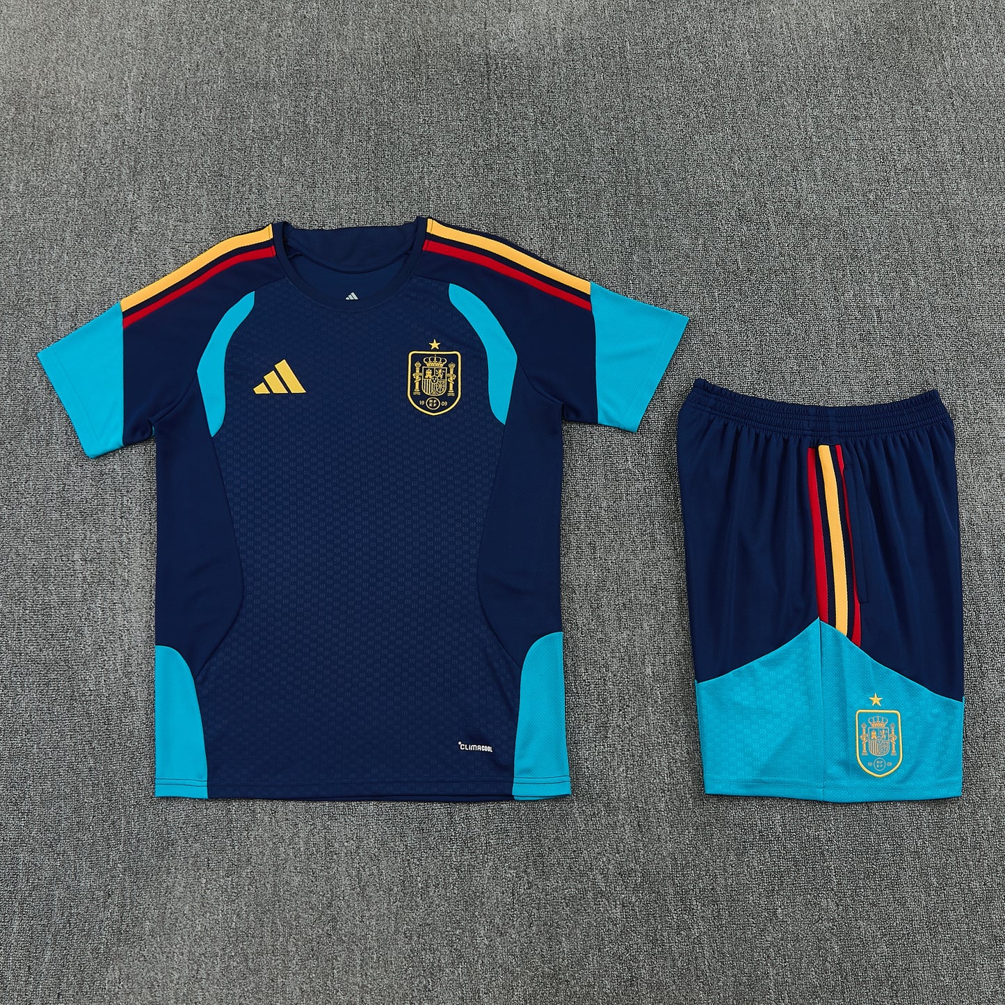 Spain Shorts Set-Navy Blue and Blue