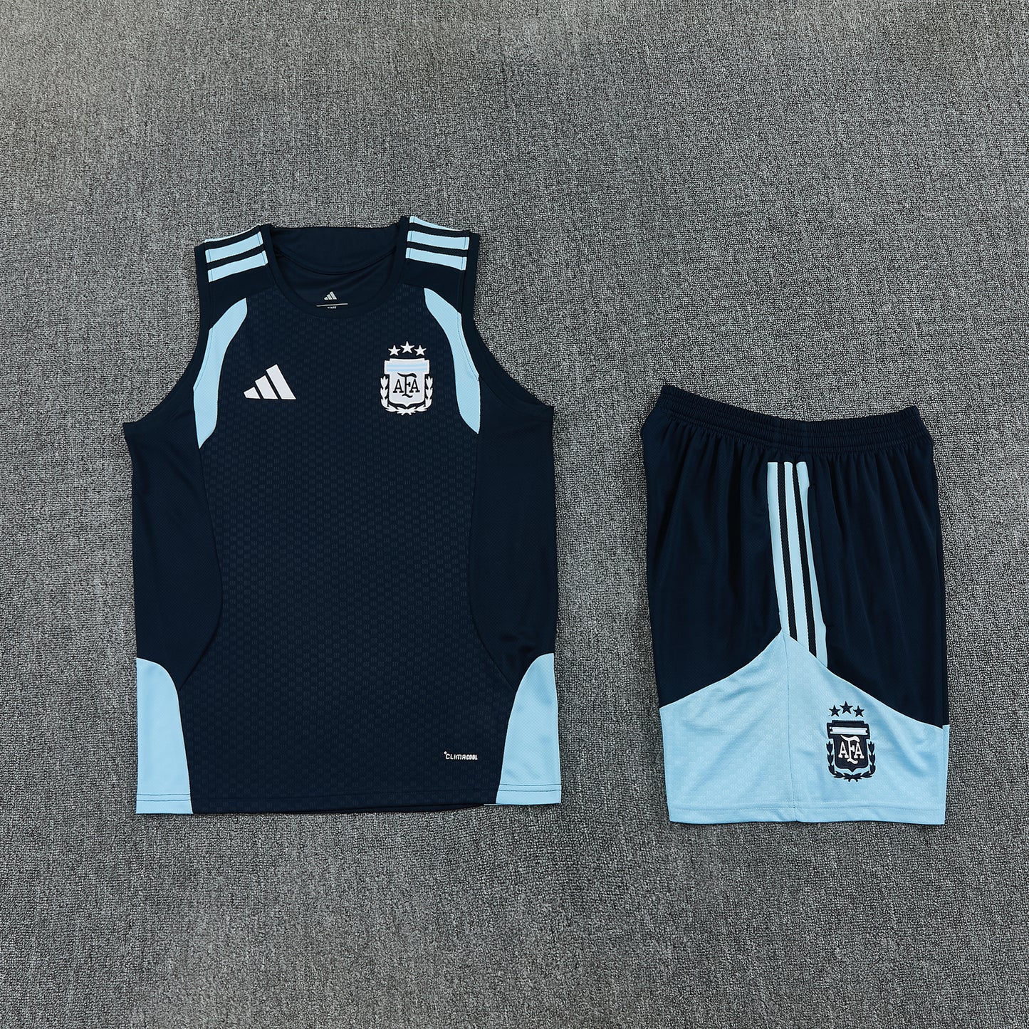 Argentina Vest Set-Navy and Light Blue