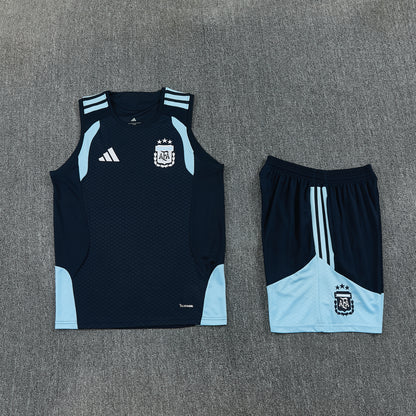 Argentina Vest Set-Navy and Light Blue