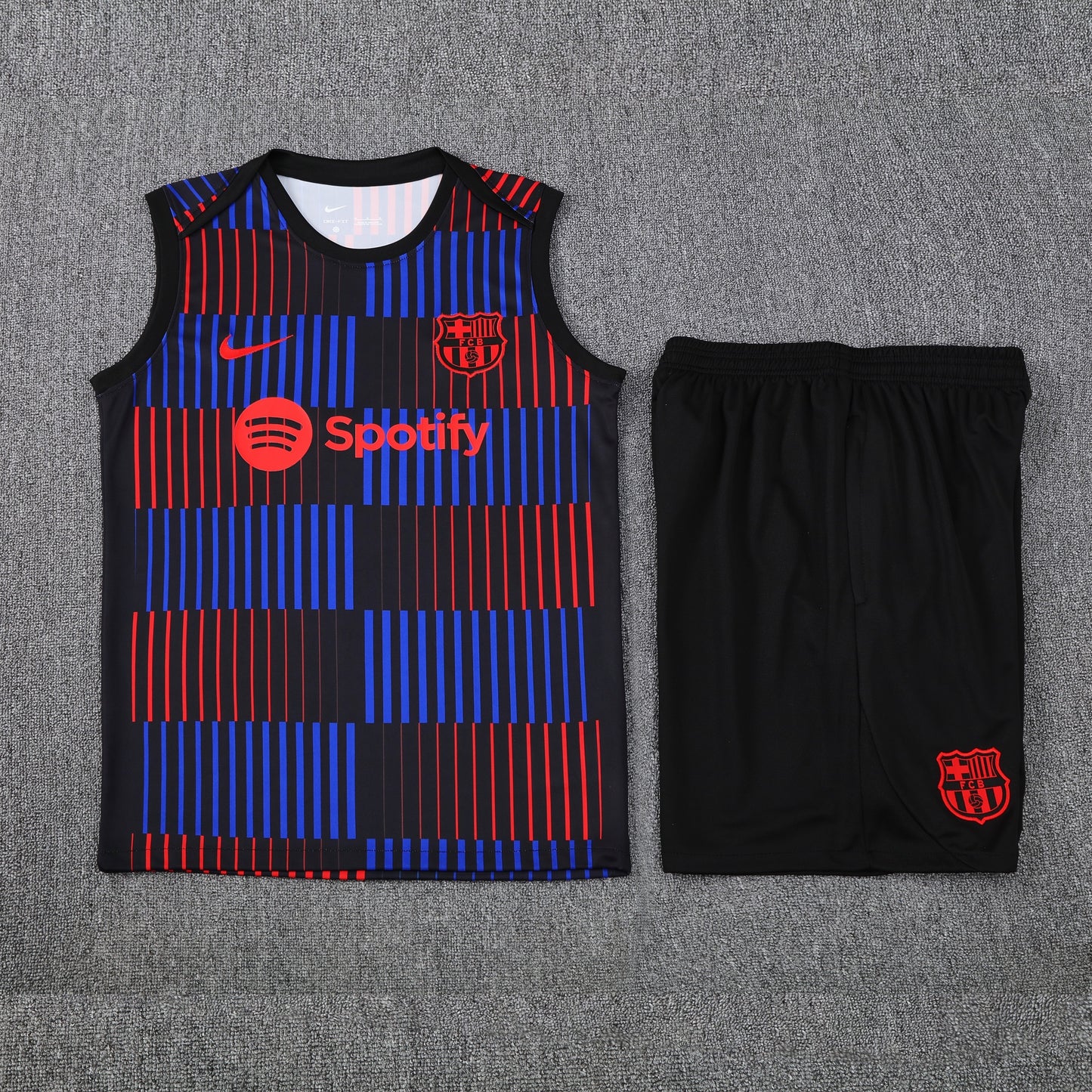Barcelona Vest Set-Red, Blue and Black