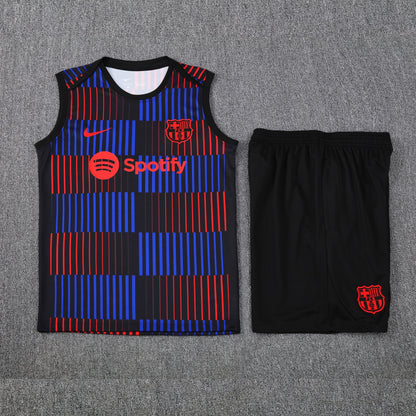 Barcelona Vest Set-Red, Blue and Black