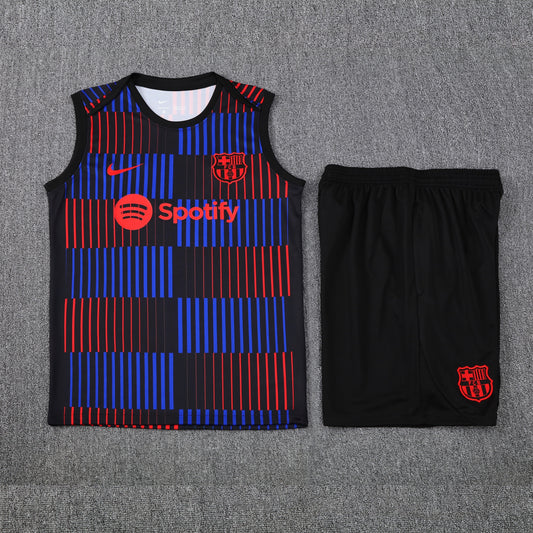 Barcelona Vest Set-Red, Blue and Black