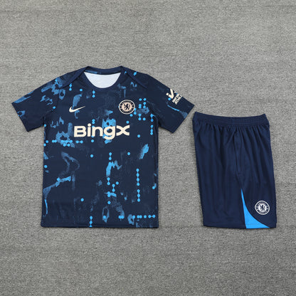 Chelsea Shorts Set-Blue and Navy Blue