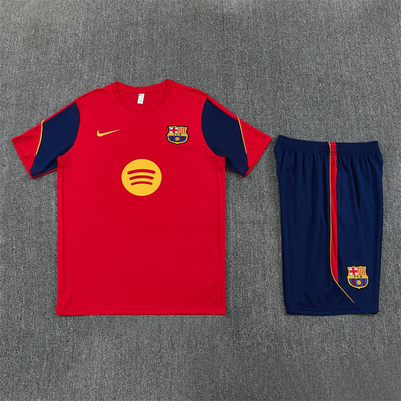 Barcelona Shorts Set-Red and Navy Blue