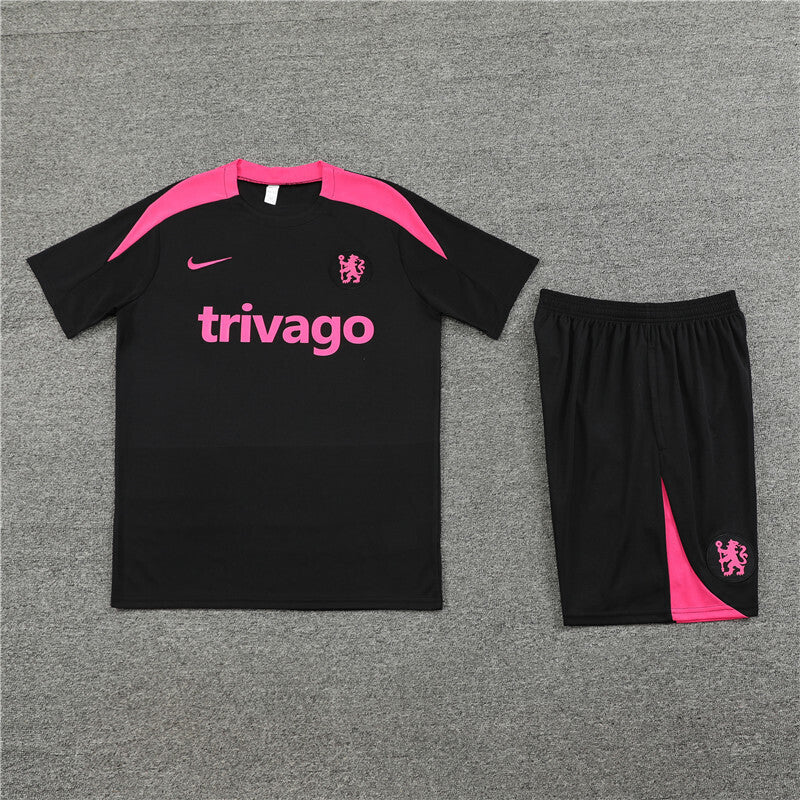 Chelsea Shorts Set-Black and Pink