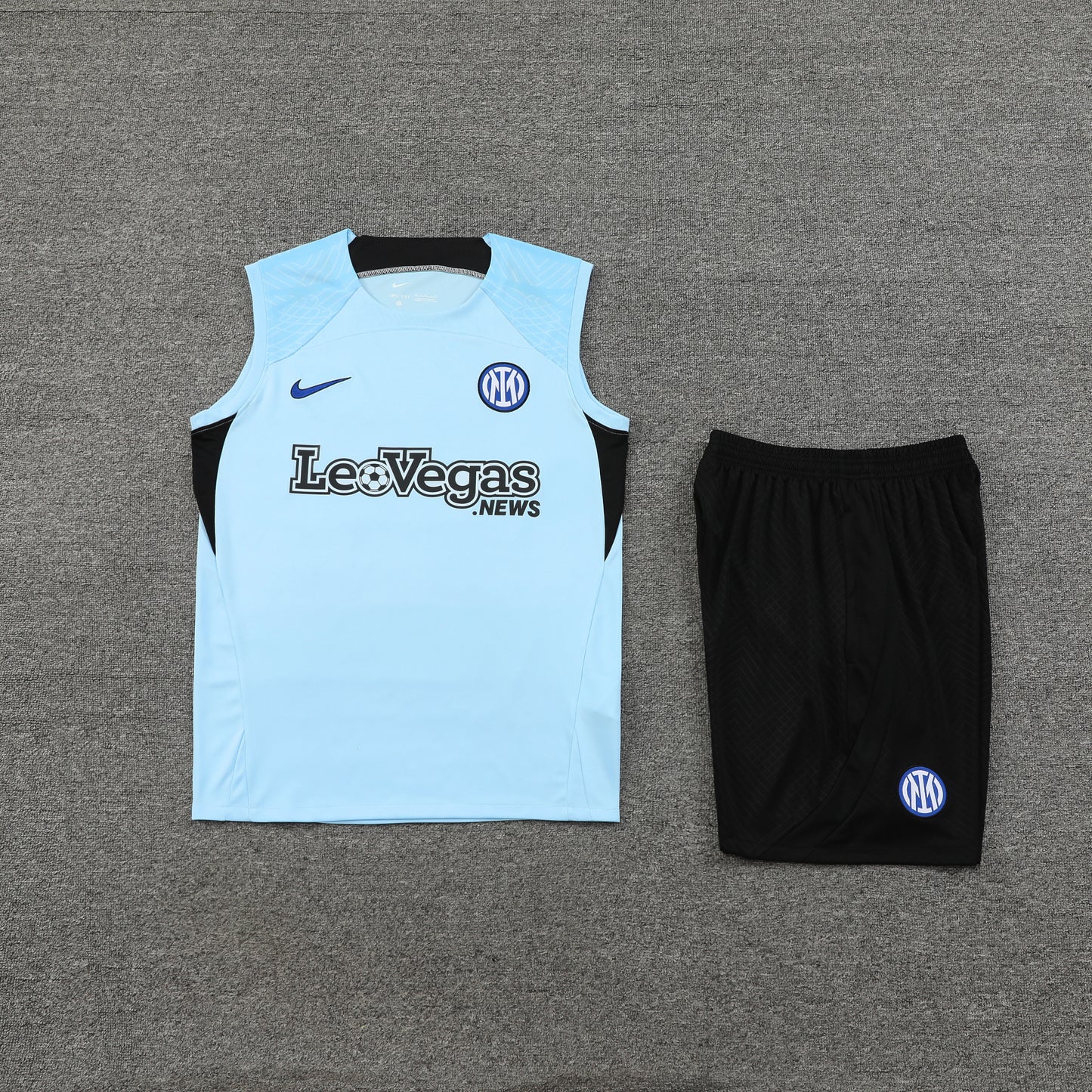 Inter Milan Vest Set-Light Blue and Black