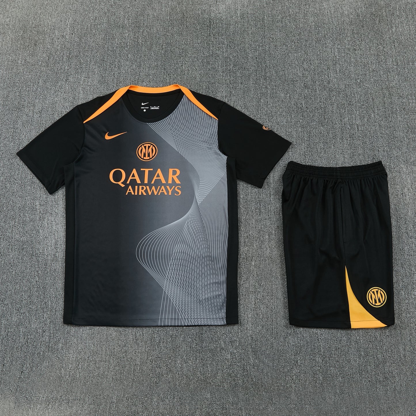 Inter Milan Shorts Set-Grey and Black