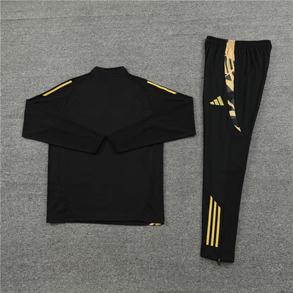 Real Madrid Tracksuit-Black and Golden