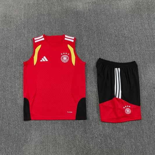 Germany Vest Set-Red and Black