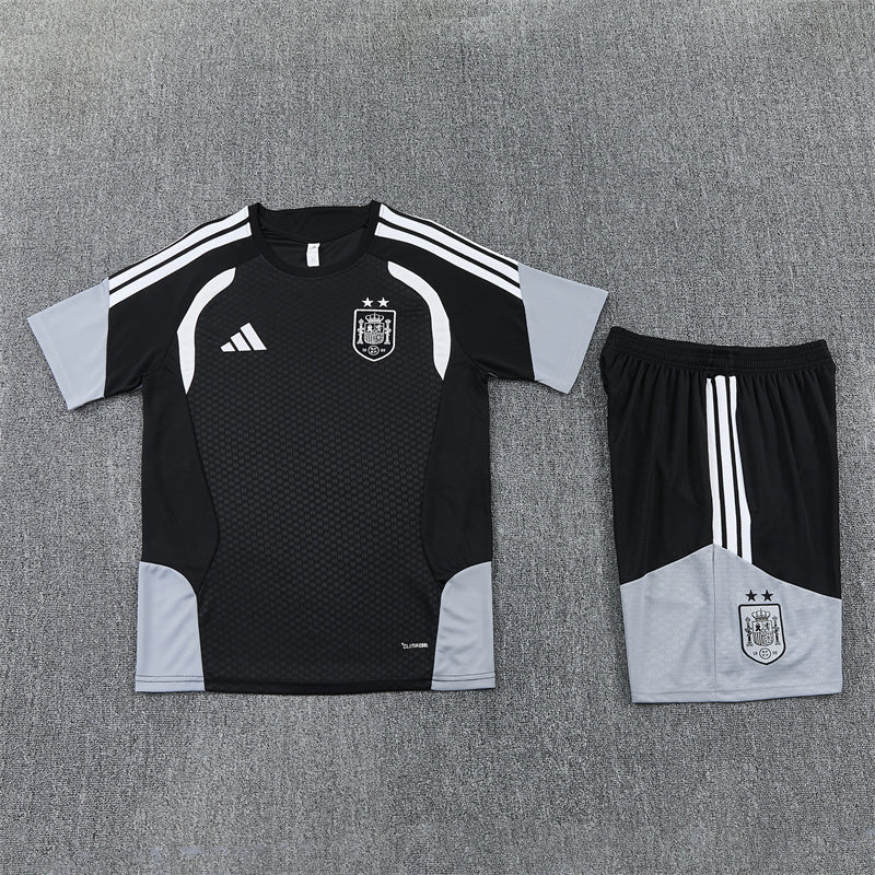 Spain Shorts Set-Black and Grey