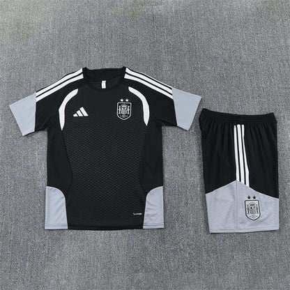 Spain Shorts Set-Black and Grey