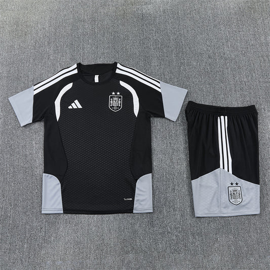 Spain Shorts Set-Black and Grey