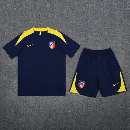 Atletico Madrid Shorts Set-Navy Blue and Yellow
