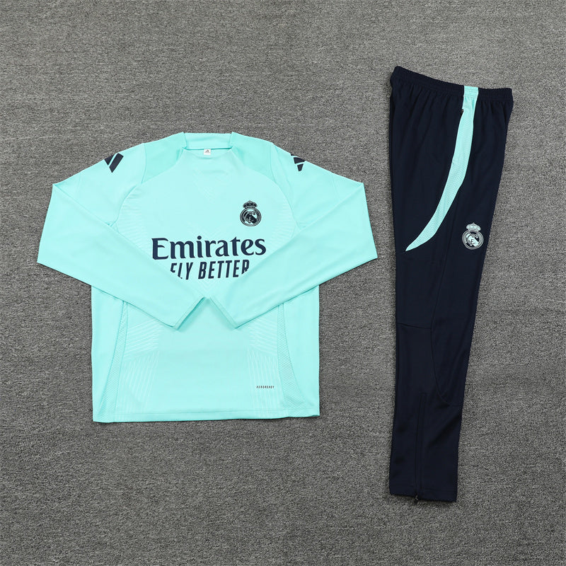 Real Madrid Tracksuit-Light Blue and Black