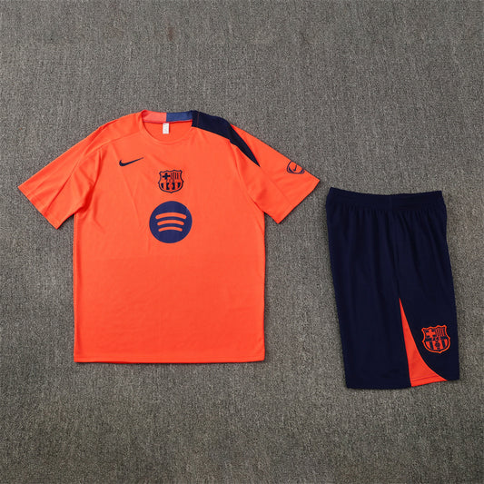 Barcelona Shorts Set-Orange and Navy Blue