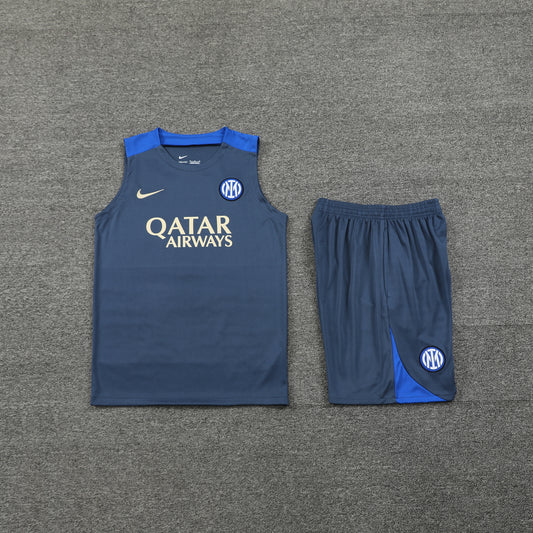 Inter Milan Vest Set-Dark Grey