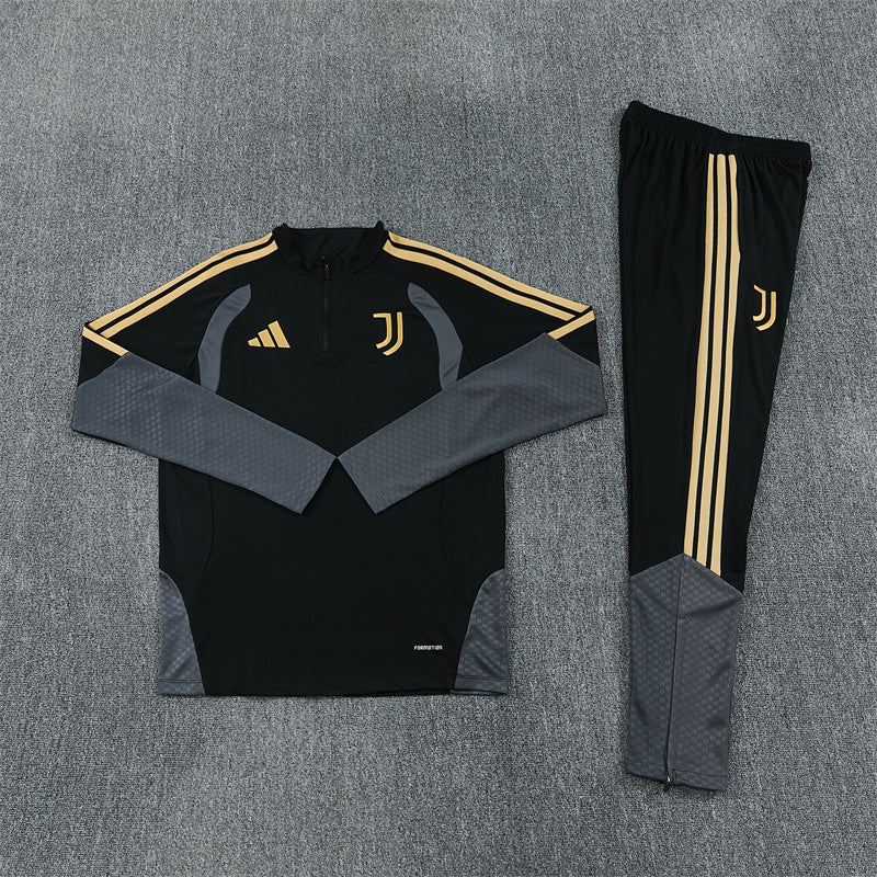Juventus Tracksuit-Black and Grey
