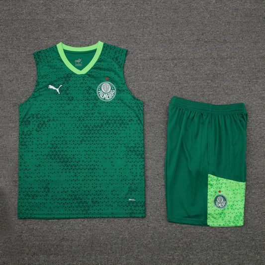Palmeiras Vest Set-Dark Green and Green