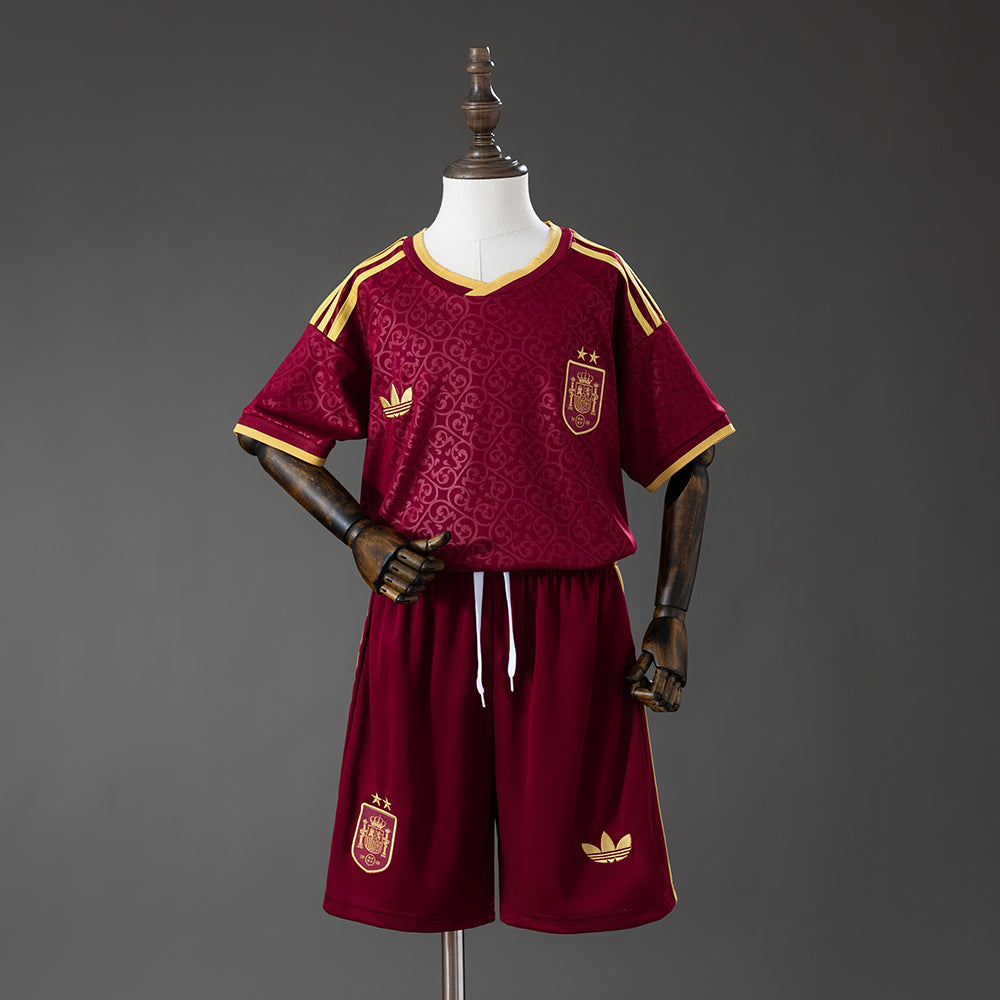 Spain 2026 2 Stars Special Edition Kids Kit - Maroon