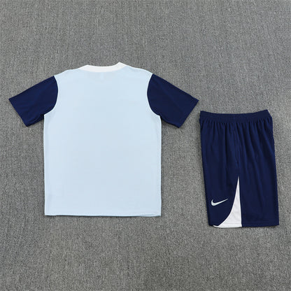 Tottenham Shorts Set-White and Navy Blue