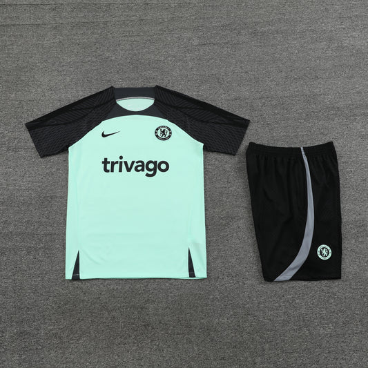 Chelsea Shorts Set-Light Blue and Black