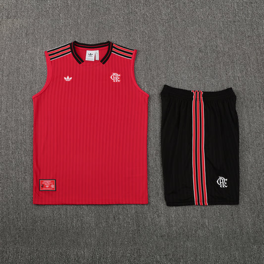 Flamengo Vest Set-Red and Black