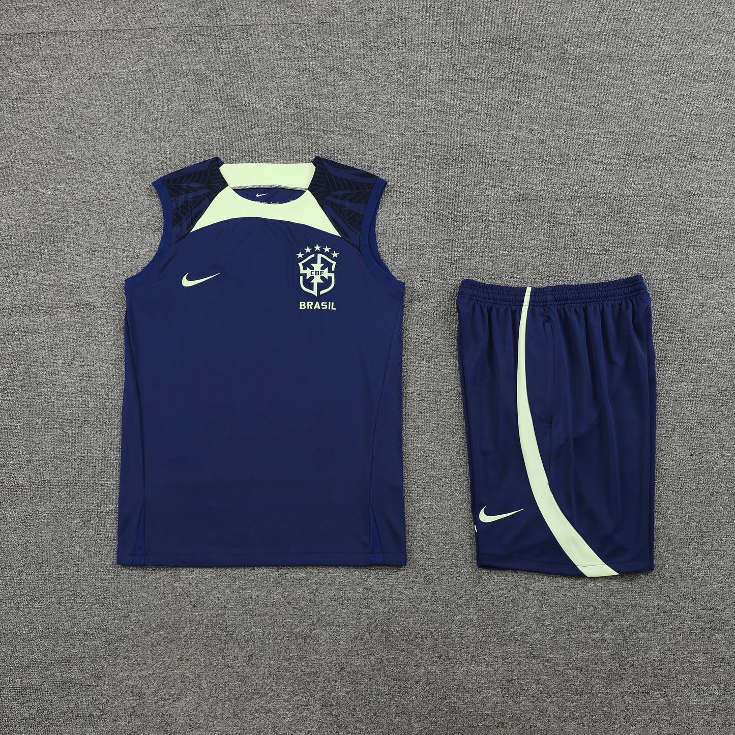 Brazil Vest Set-Navy Blue