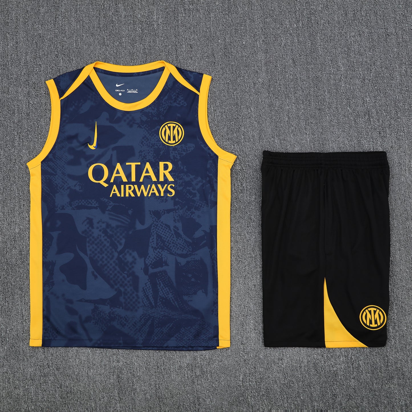 Inter Milan Vest Set-Dark Grey and Black