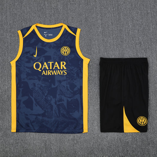 Inter Milan Vest Set-Dark Grey and Black
