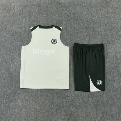 Chelsea Vest Set-Light Green and Black