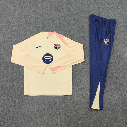 Barcelona Tracksuit-Cream and Navy Blue