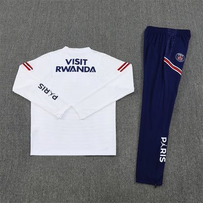 PSG Tracksuit-White and Navy Blue
