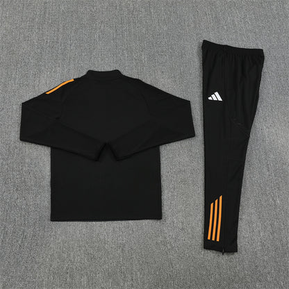 Real Madrid Tracksuit-Black and Golden
