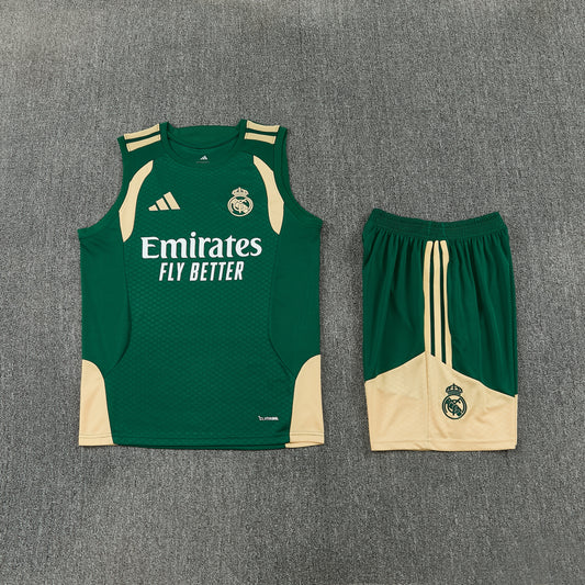 Real Madrid Vest Set-Dark Green and Cream